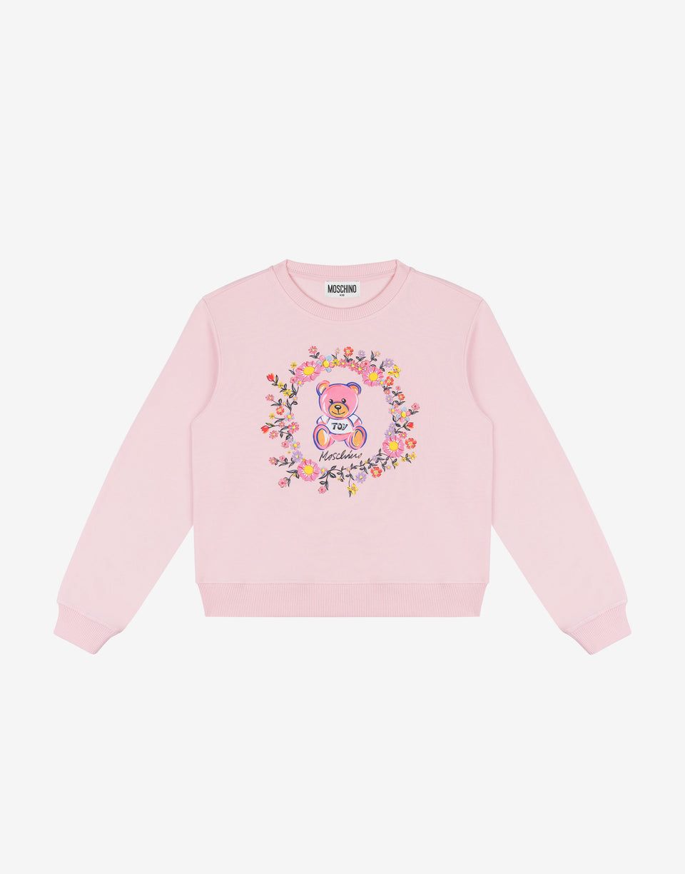 Baumwoll-Sweatshirt Teddy Bear Pink Moschino 0