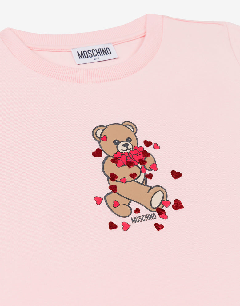 T-shirt en jersey de coton Moschino Teddy Bear Rose Moschino 2