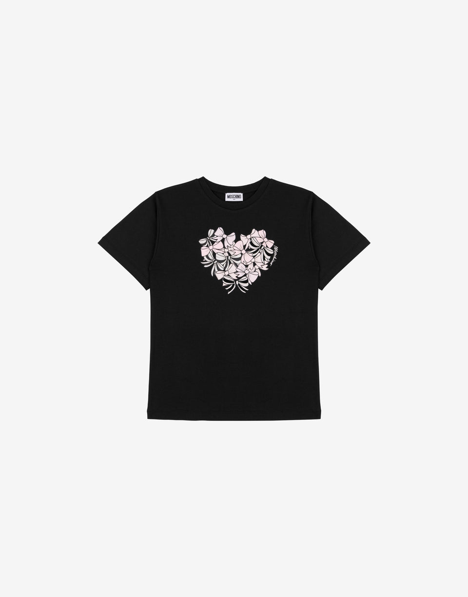 Bedrucktes Maxi-T-Shirt aus Baumwolljersey Schwarz Moschino 0