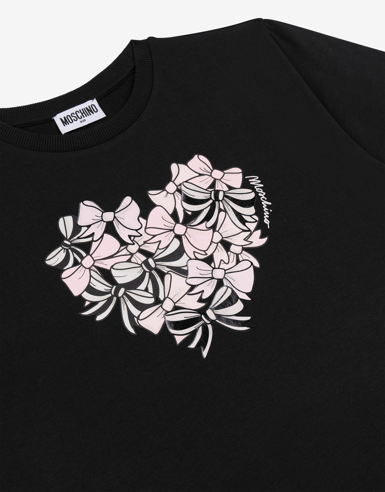 Bedrucktes Maxi-T-Shirt aus Baumwolljersey Schwarz Moschino 2