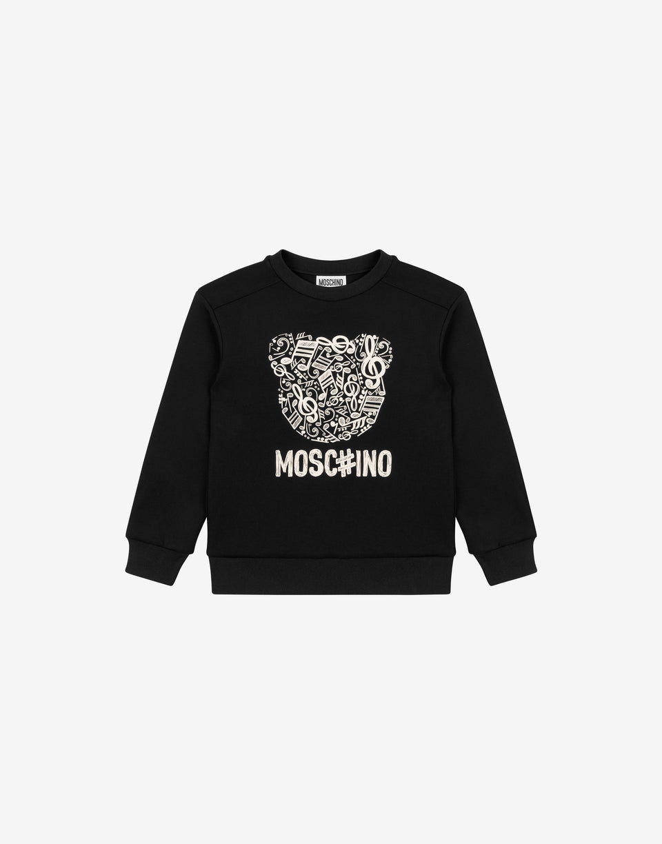プリント・コットン・スウェットシャツ ブラック Moschino 0