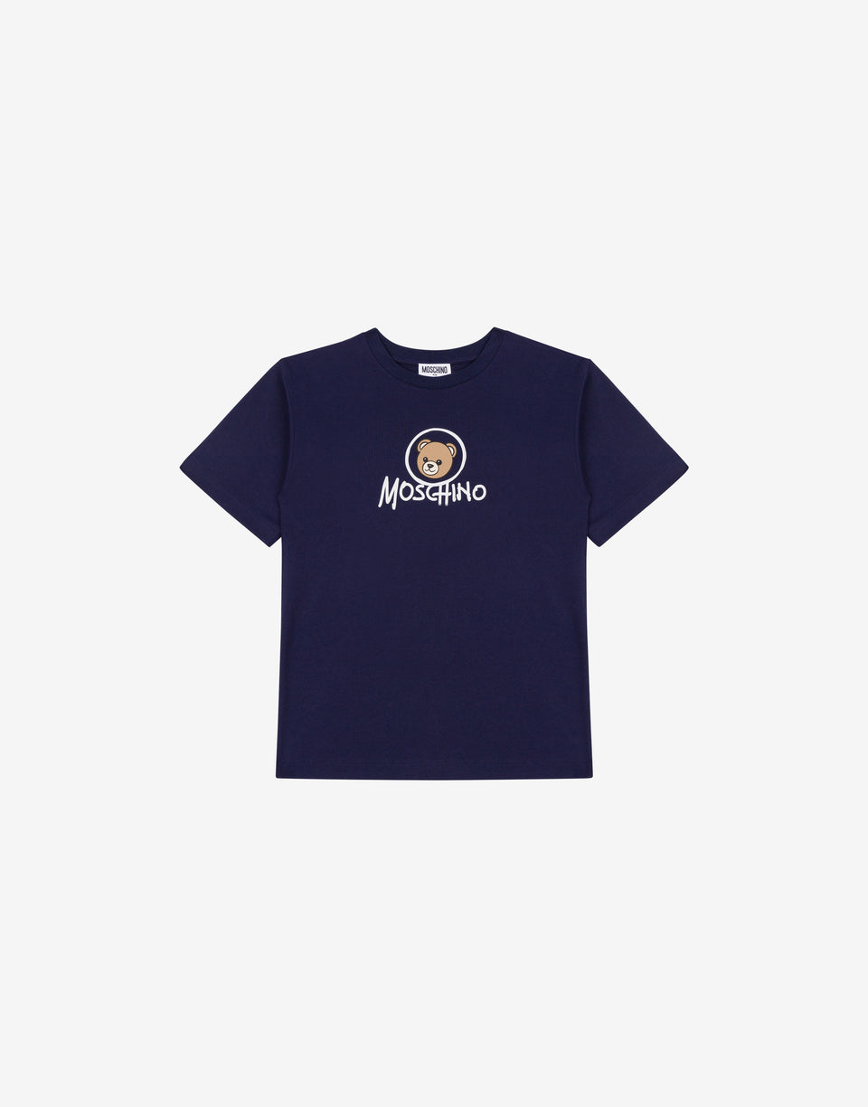 T-shirt en jersey de coton Moschino Teddy Bear Bleu Moschino 0