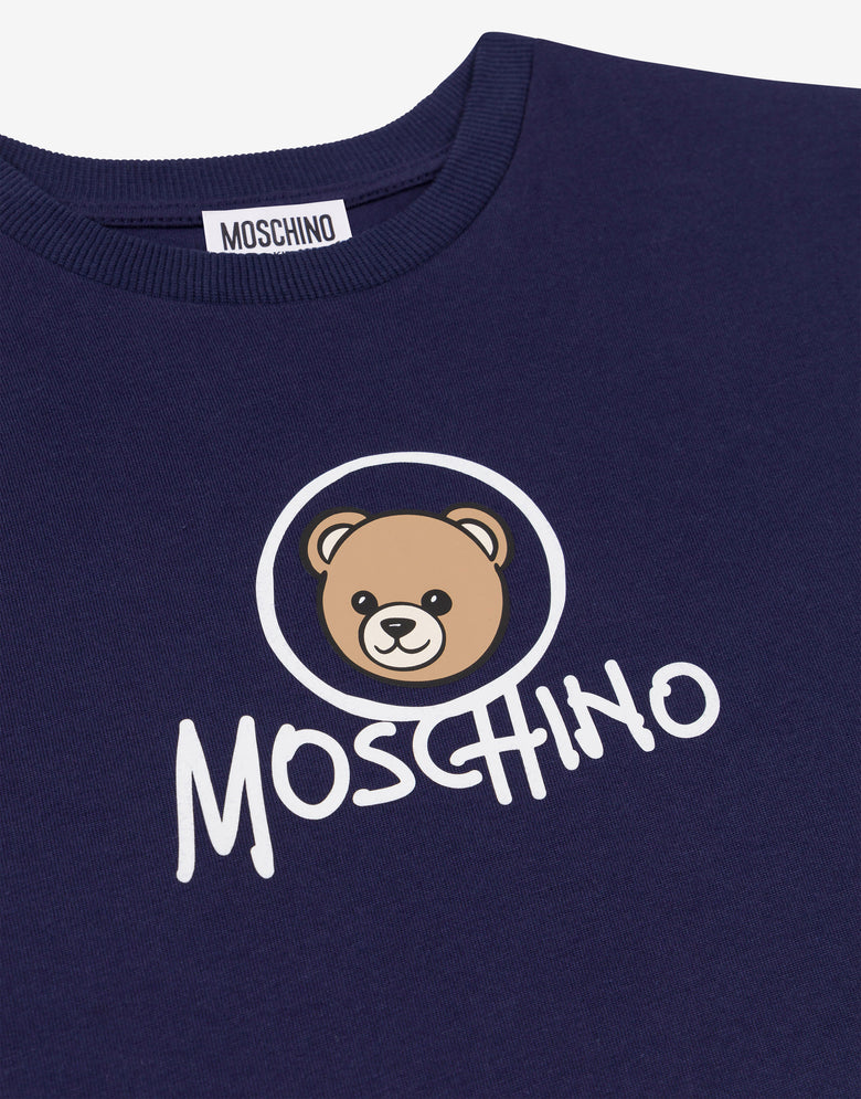 T-shirt en jersey de coton Moschino Teddy Bear Bleu Moschino 2