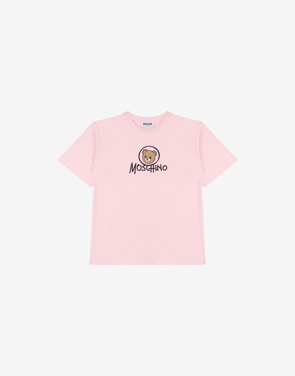 T-shirt in jersey di cotone Moschino Teddy Bear Rosa Moschino 0