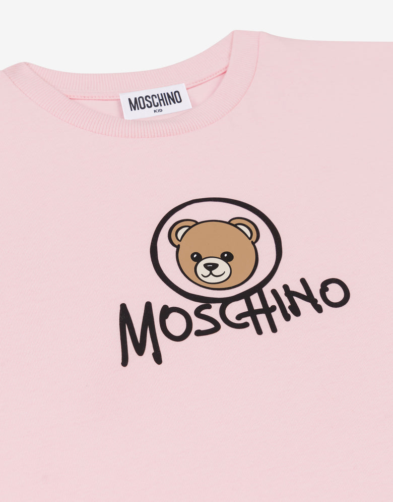 T-shirt in jersey di cotone Moschino Teddy Bear Rosa Moschino 2