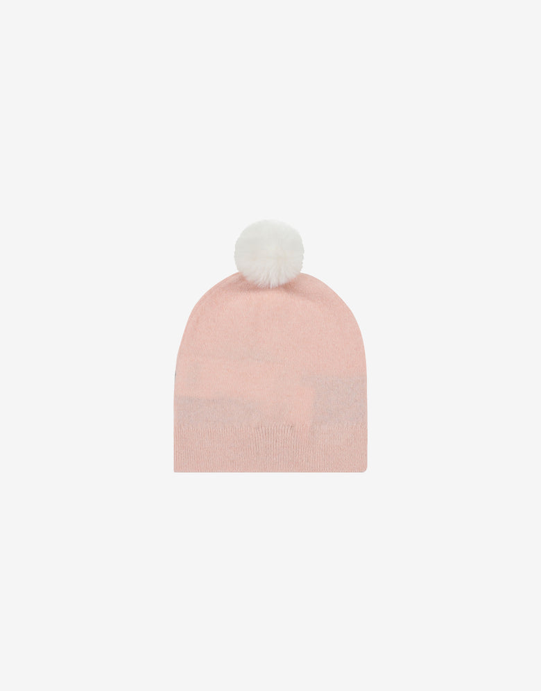 Wool blend jacquard hat Confetti pink Moschino 1