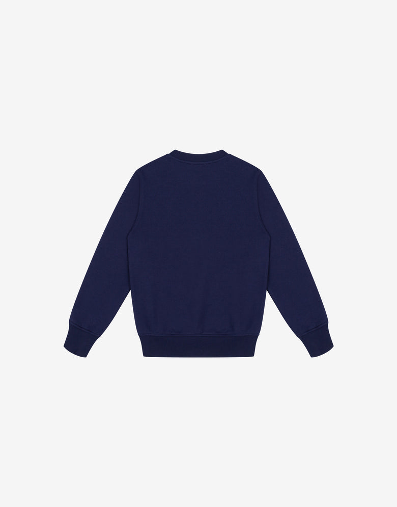 Felpa in cotone stampata Blu scuro Moschino 1