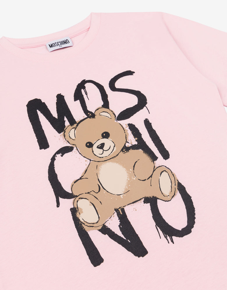 Moschino Teddy Bear cotton jersey maxi t-shirt Confetti pink Moschino 2