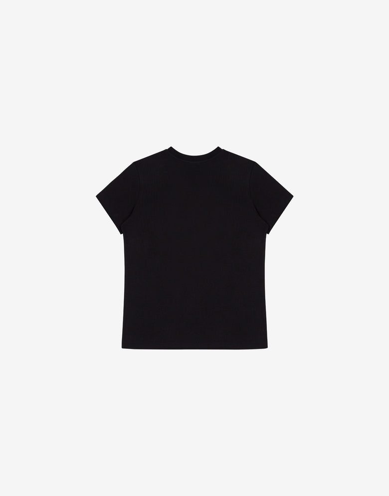 T-shirt in jersey di cotone Moschino Teddy Bear Nero Moschino 1