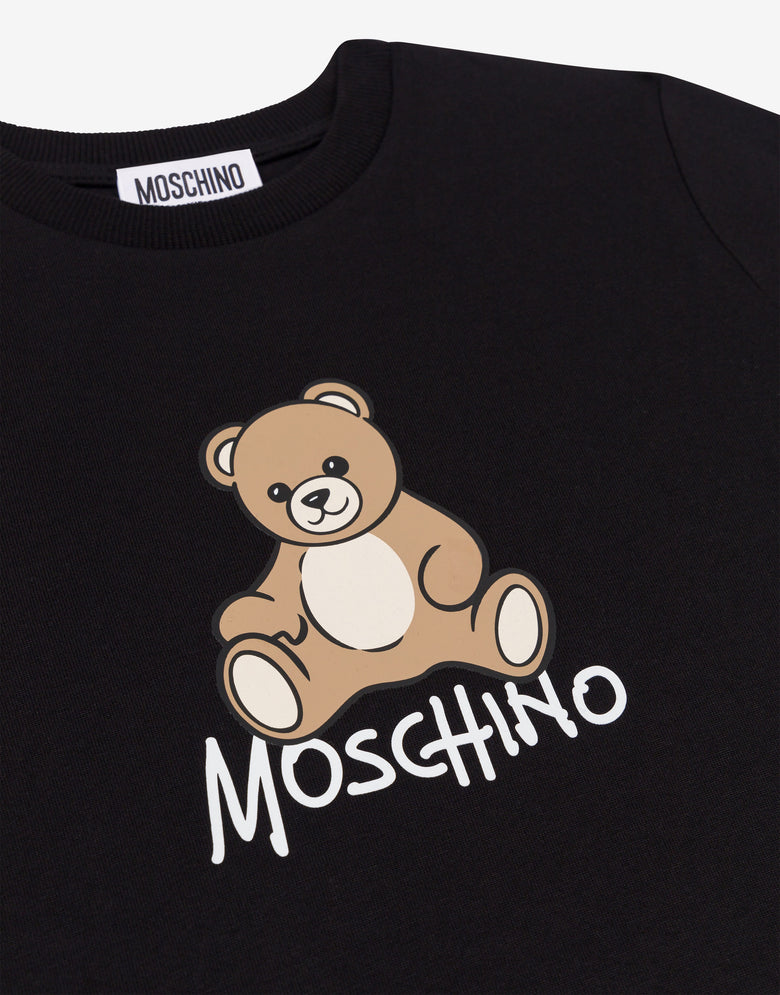 T-shirt in jersey di cotone Moschino Teddy Bear Nero Moschino 2