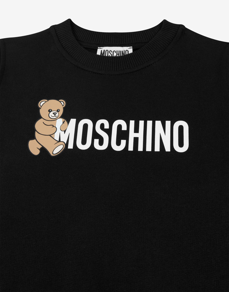 Bedrucktes Sweatshirt aus Baumwolle Schwarz Moschino 2