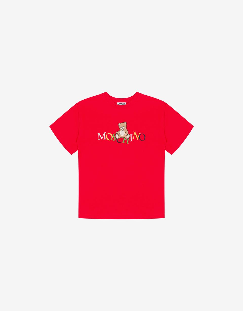 印花纯棉针织宽松 T 恤 红色 Moschino 0