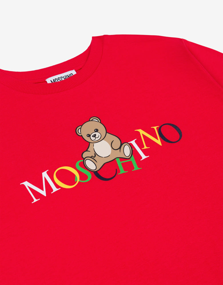 印花纯棉针织宽松 T 恤 红色 Moschino 2