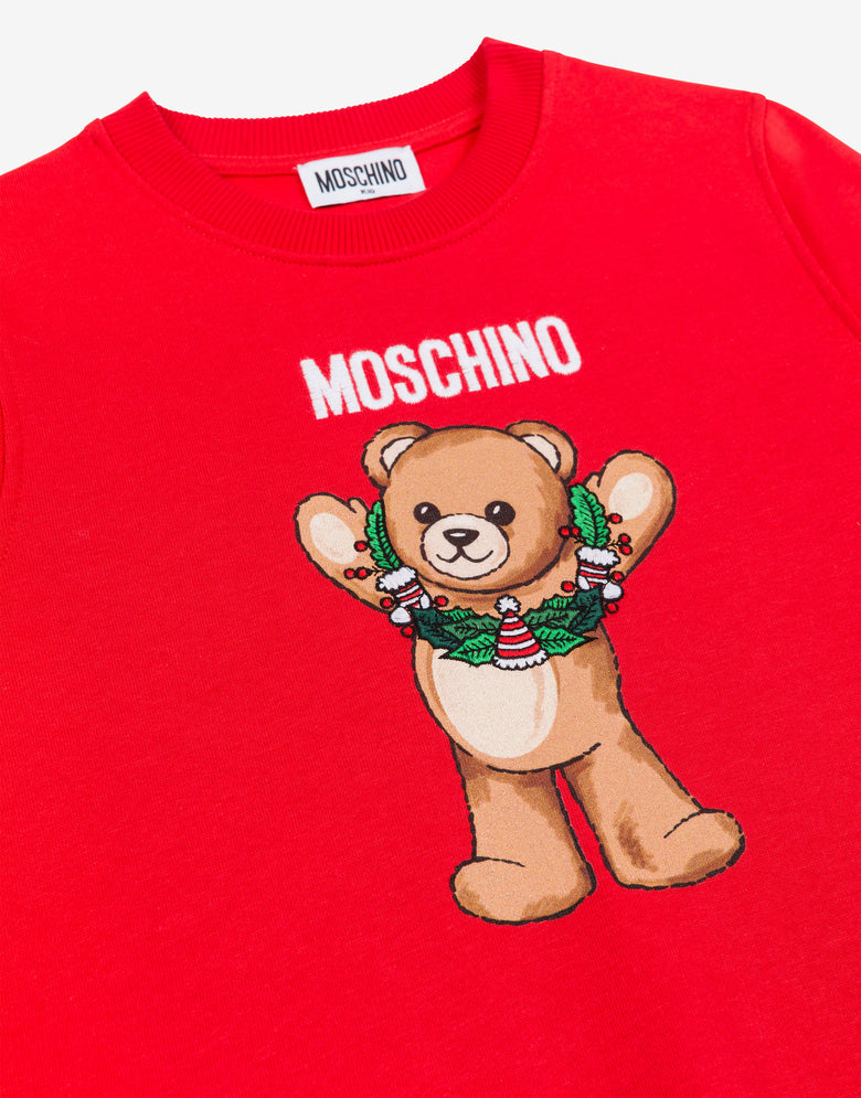 Moschino Teddy Bear Cotton Sweatshirt Red Moschino 2