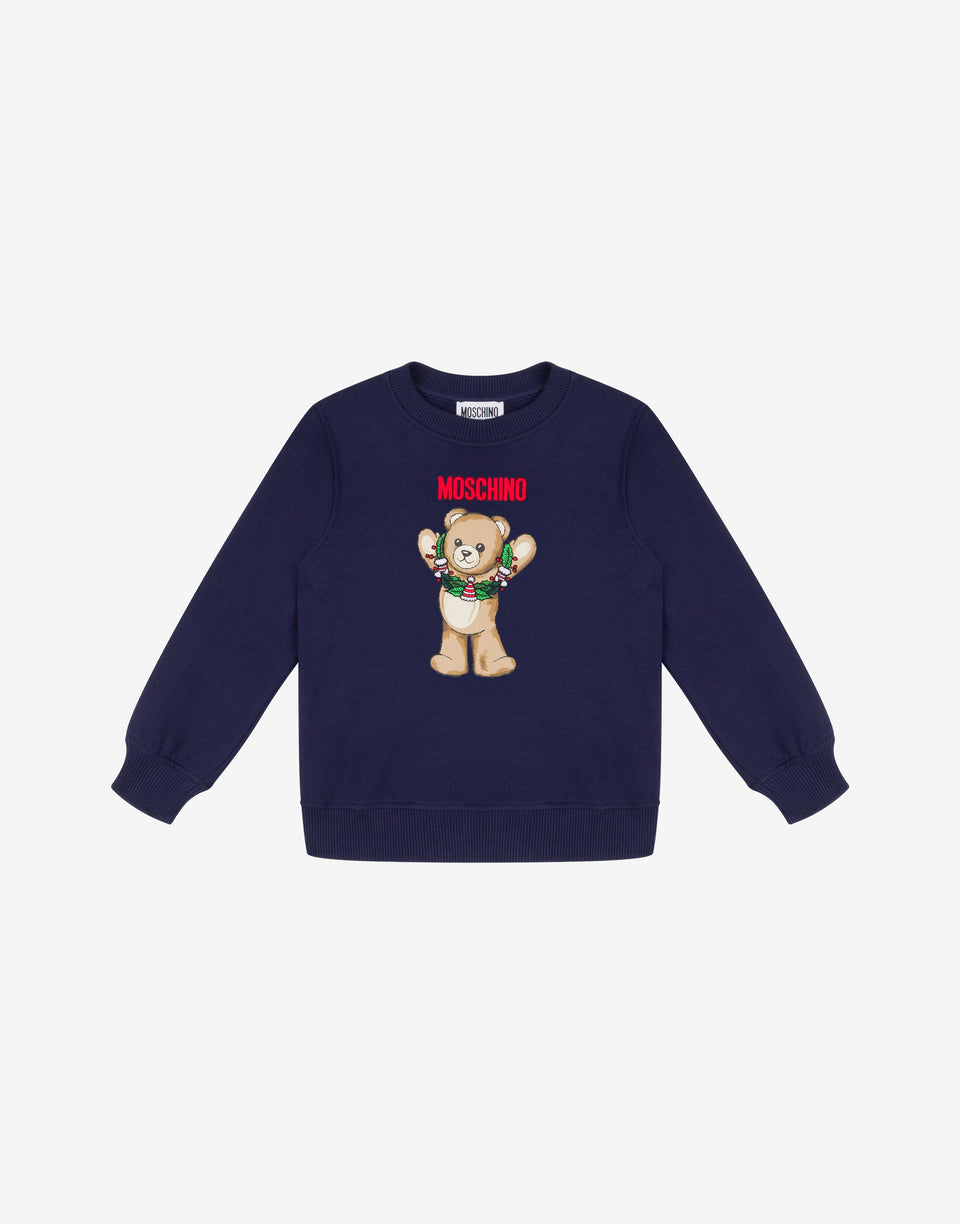 Felpa in cotone Moschino Teddy Bear Blu Moschino 0