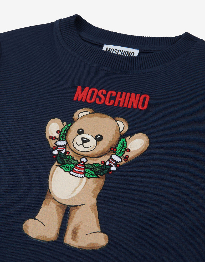 Felpa in cotone Moschino Teddy Bear Blu Moschino 2