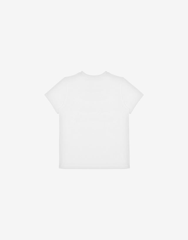 T-shirt in jersey Logo Print Bianco Moschino 1