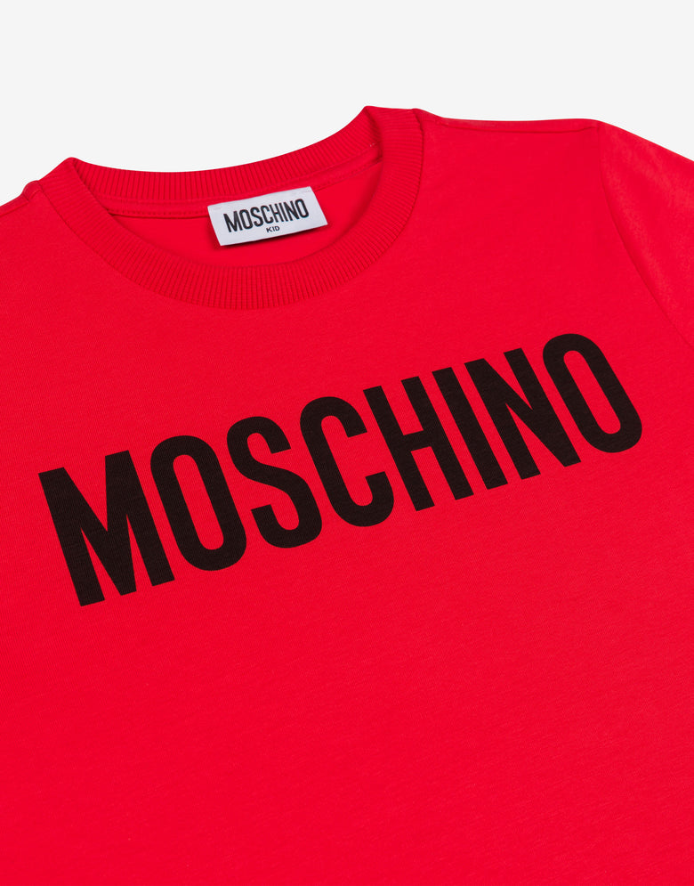 T-Shirt aus Jersey Logo Print Rot Moschino 2