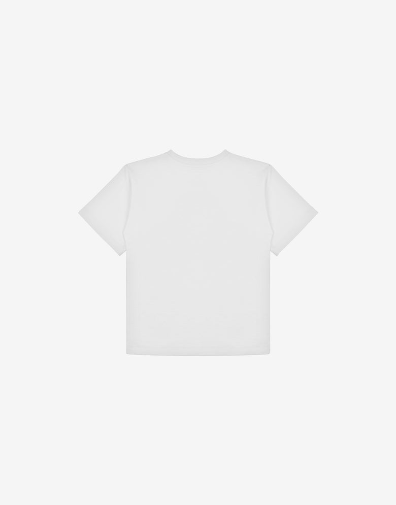 Maxi t-shirt in jersey di cotone Archive Bianco Moschino 1