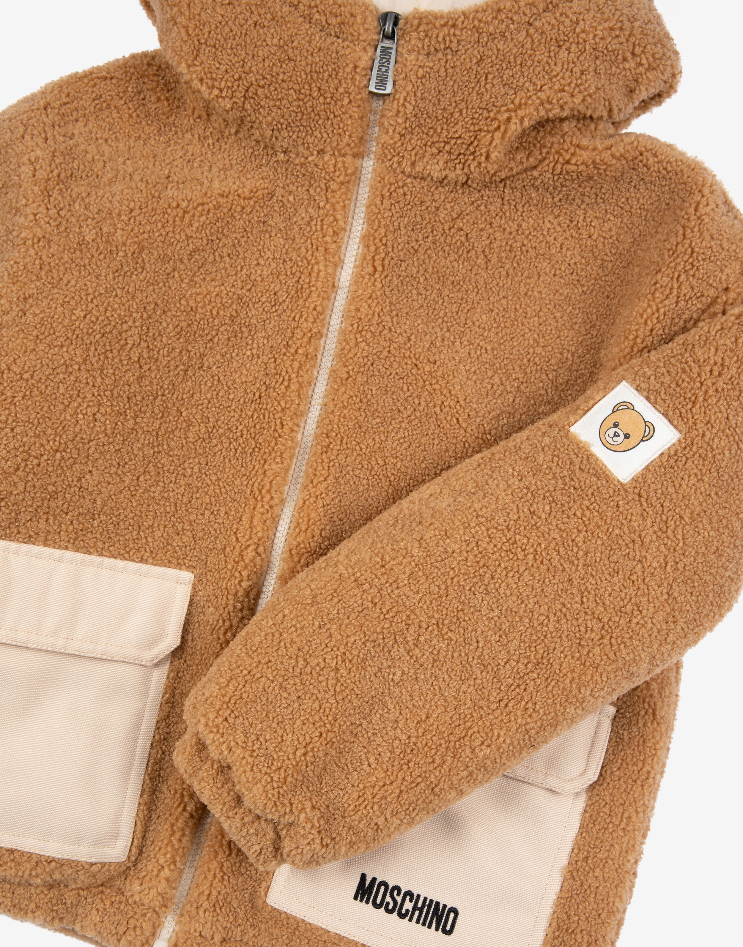 Soft fabric jacket with hood | Moschino