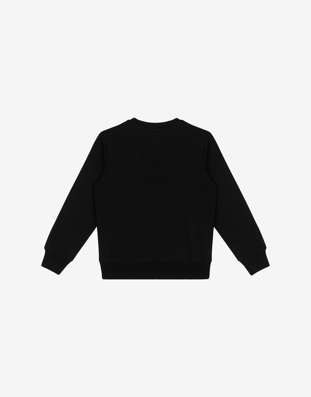 Felpa in cotone Logo Print Nero Moschino 1