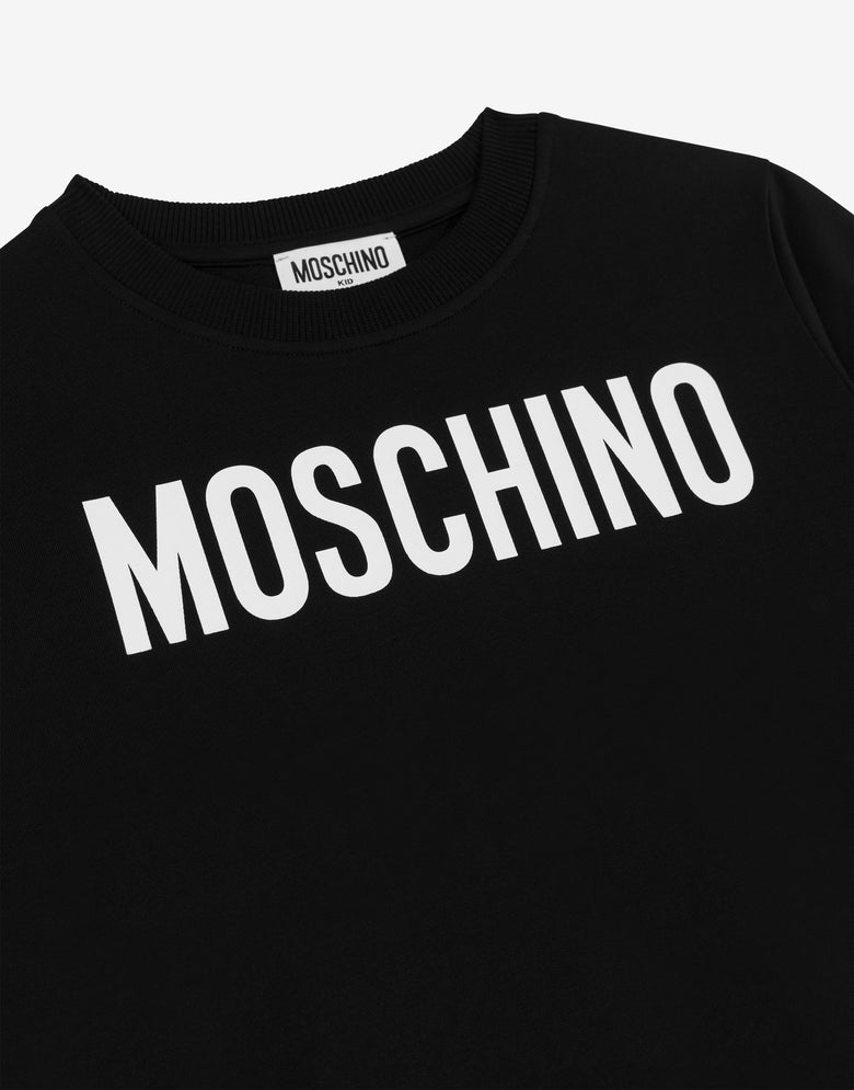 Logo Print コットン スウェットシャツ ブラック Moschino 2