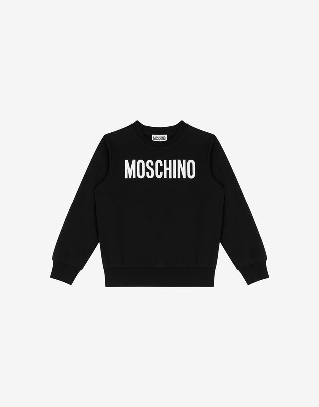 Baumwoll-Sweatshirt mit Logo Schwarz Moschino 0