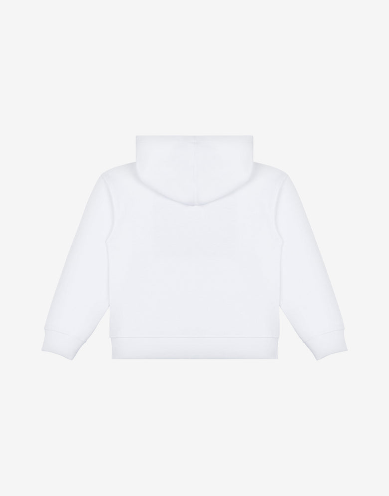 Cotton hoodie Logo Print White Moschino 1