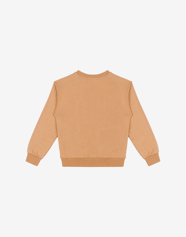 Sudadera de algodón bordada Beige Moschino 1