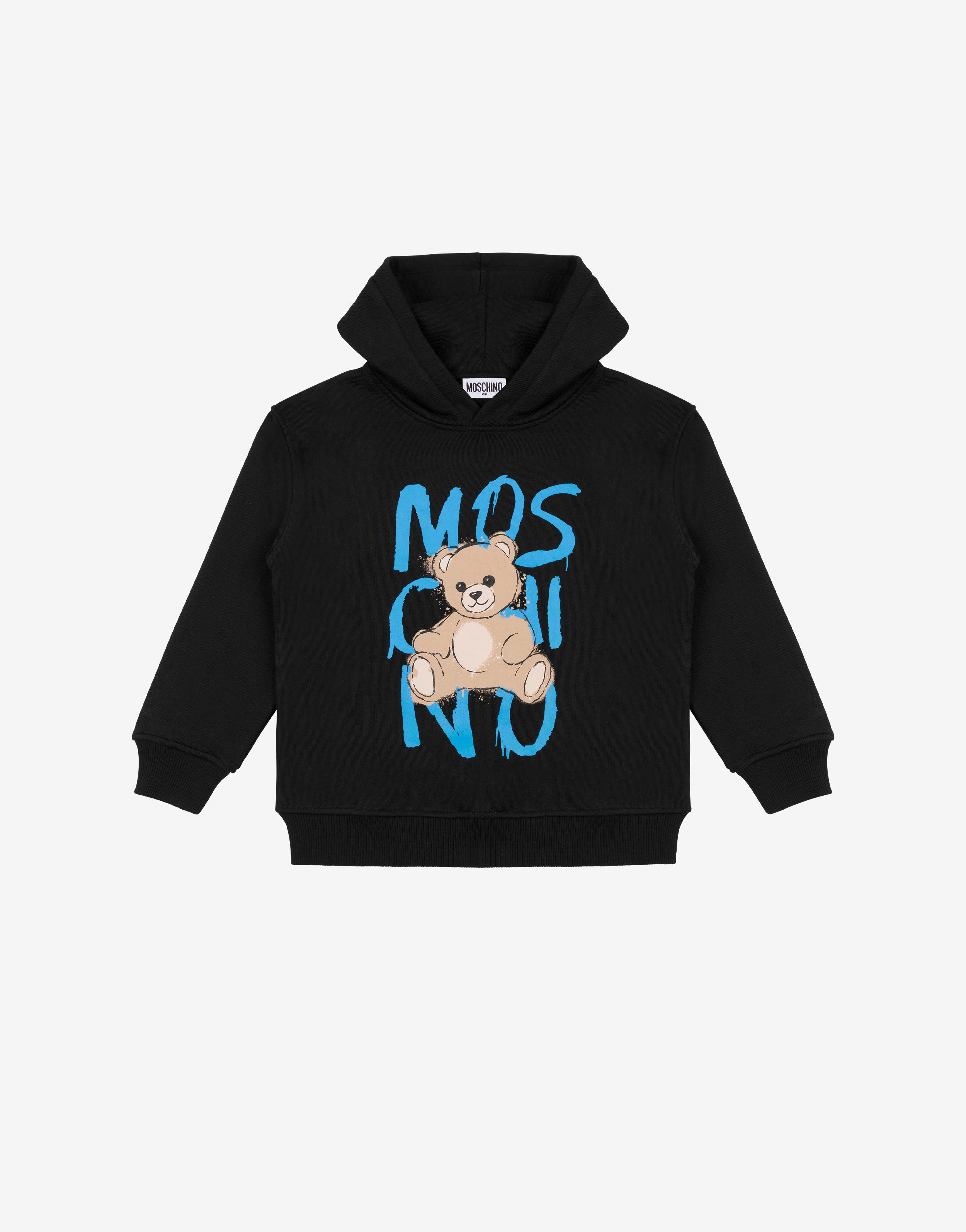 Sweat à capuche en coton Moschino Teddy Bear