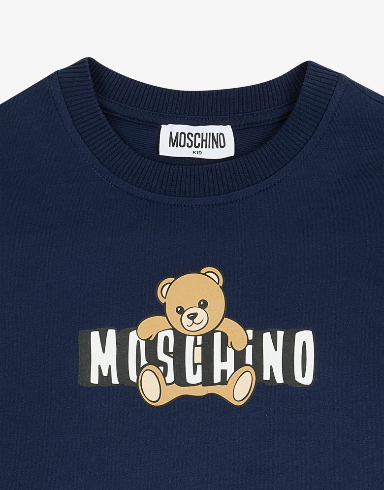 Sweat-shirt en coton Moschino Teddy Bear Bleu Marine Moschino 2