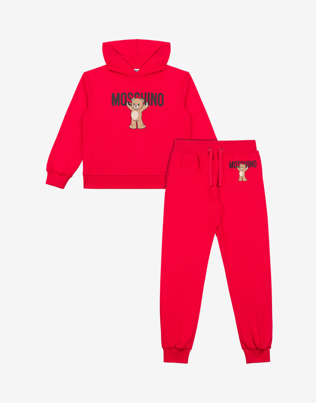 Completo tuta in felpa Moschino Teddy Bear Rosso Moschino 0