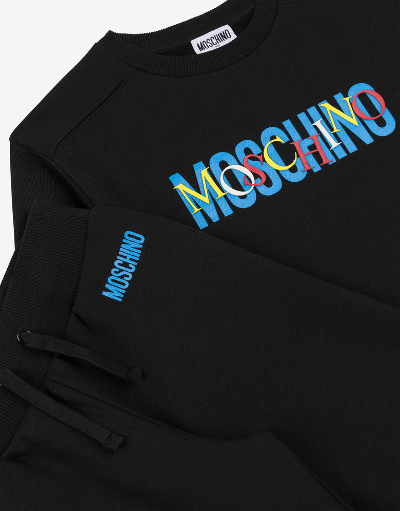 프린트 코튼 플리스 트랙수트 세트 Black Moschino 2