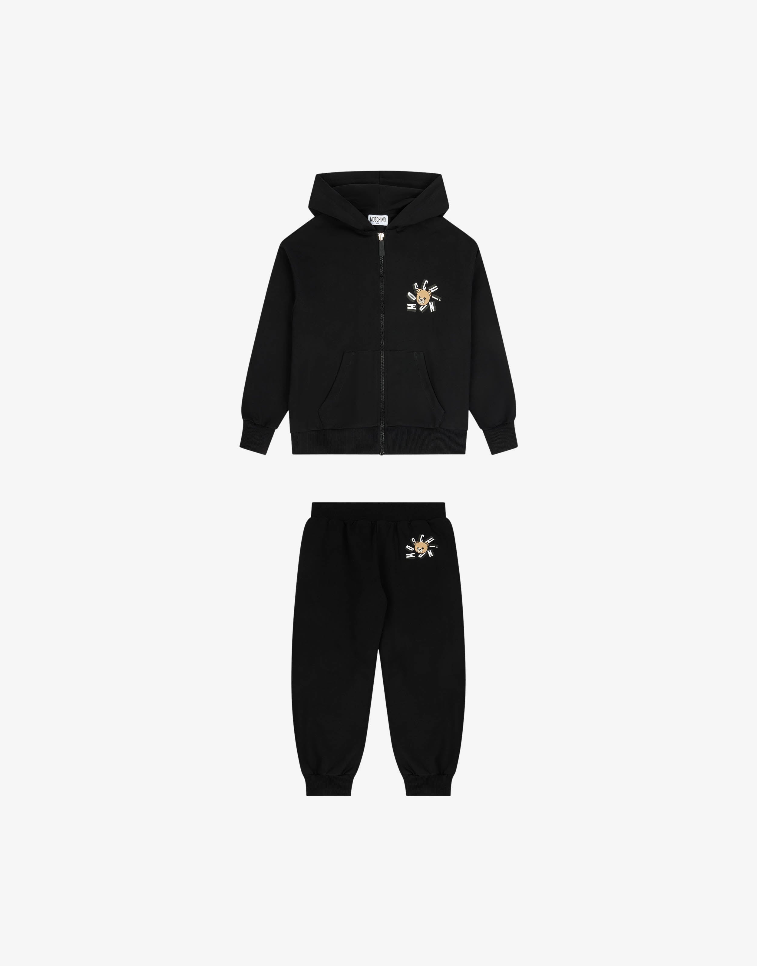 Completo tuta in felpa di cotone Moschino Teddy Bear