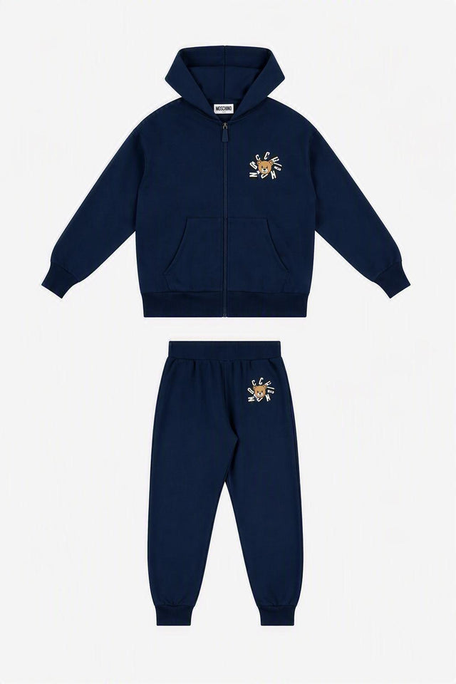 Ensemble survêtement en molleton de coton Moschino Teddy Bear Bleu Marine Moschino 0