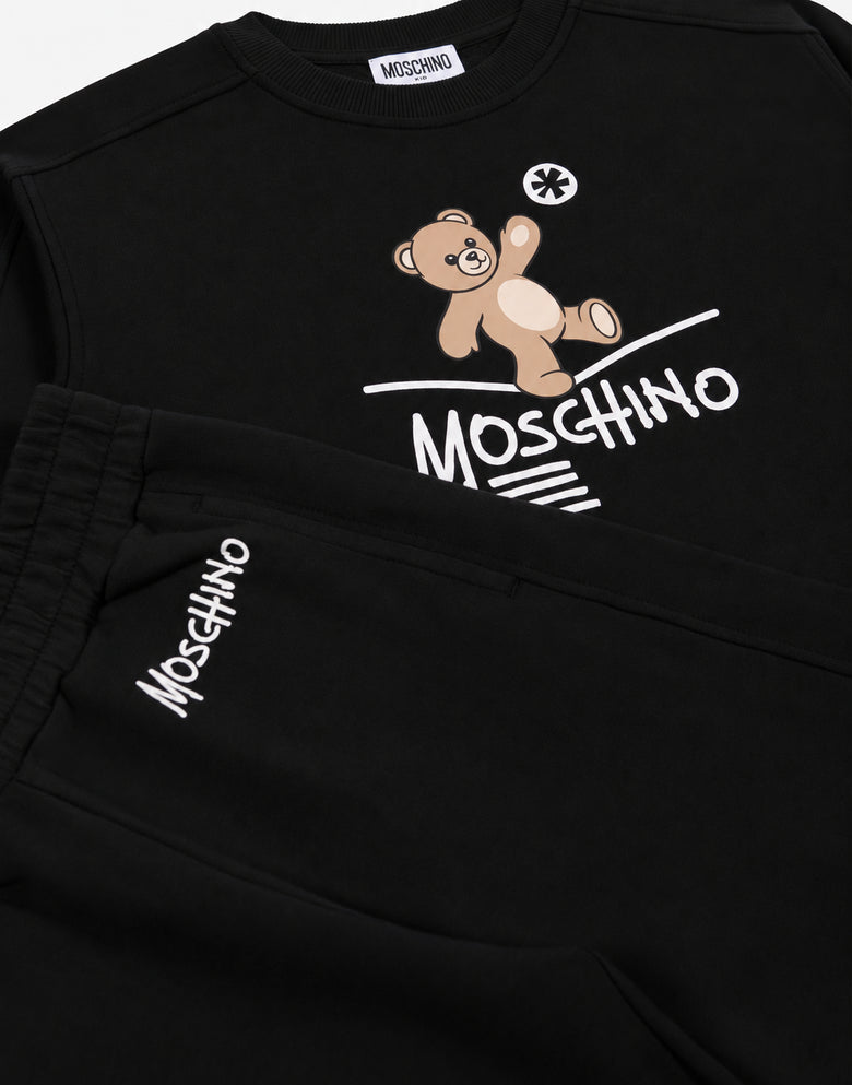Moschino Teddy Bear Cotton Sweatshirt Jumpsuit Black Moschino 2