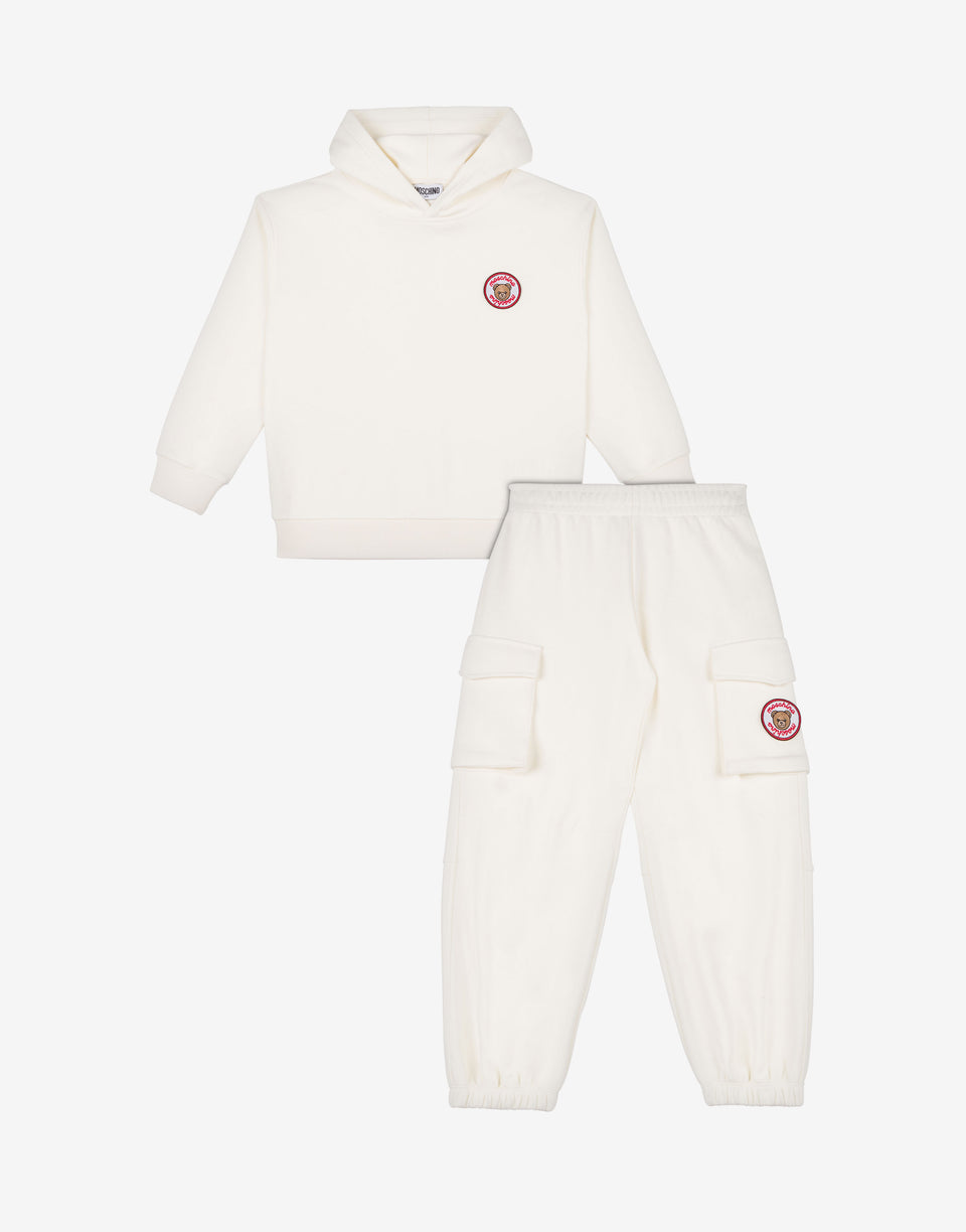 Moschino Teddy Bear Jogginganzug aus Baumwollfleece Weiß Moschino 0