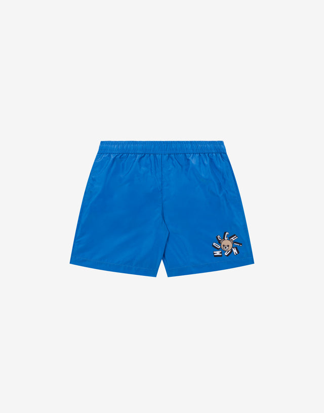 Boxer mare in nylon Moschino Teddy Bear Blu Moschino 0