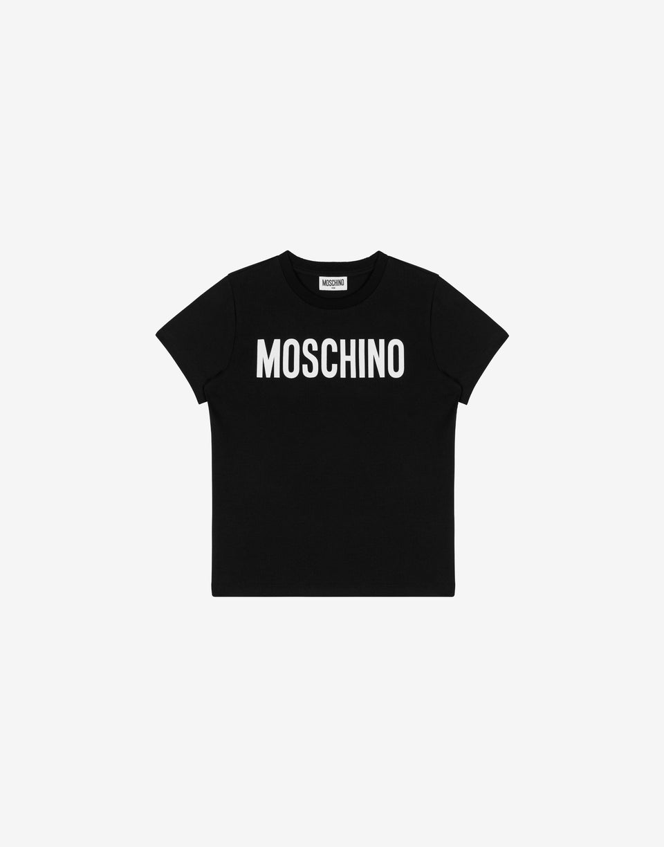 T-Shirt aus Jersey mit Lettering-Logo Schwarz Moschino 0