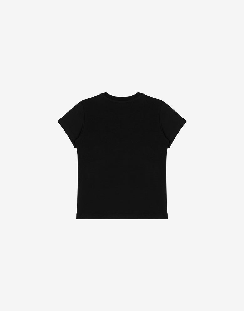 T-Shirt aus Jersey mit Lettering-Logo Schwarz Moschino 1