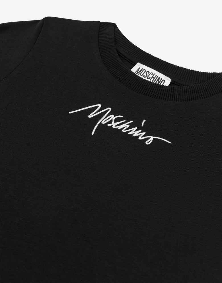 Camiseta de algodón con logotipo bordado  Moschino 2