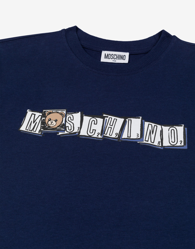 Printed cotton jersey maxi t-shirt  Moschino 2