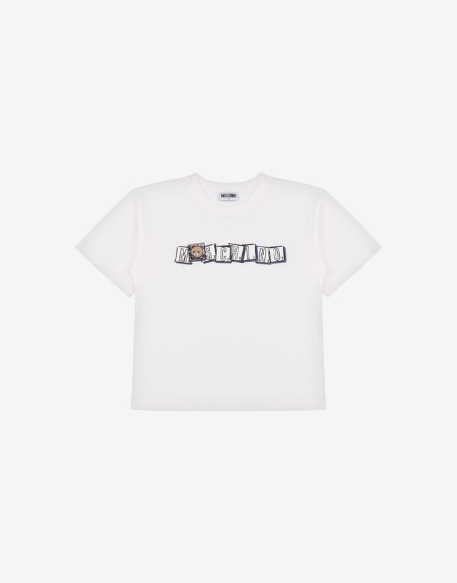 印花纯棉针织宽松 T 恤 白色 Moschino 0