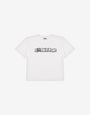 Printed cotton jersey maxi t-shirt