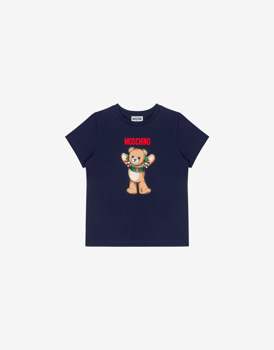 T-shirt Moschino Teddy Bear em camisola de algodão Azul oscuro Moschino 0