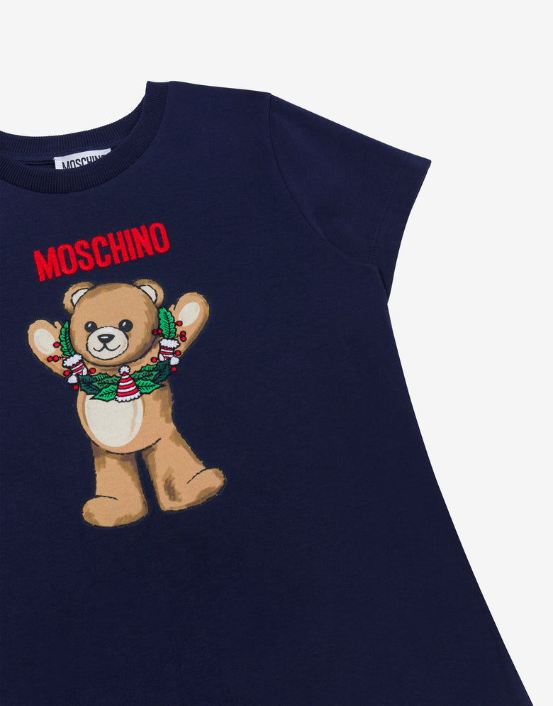 T-shirt Moschino Teddy Bear em camisola de algodão Azul oscuro Moschino 2
