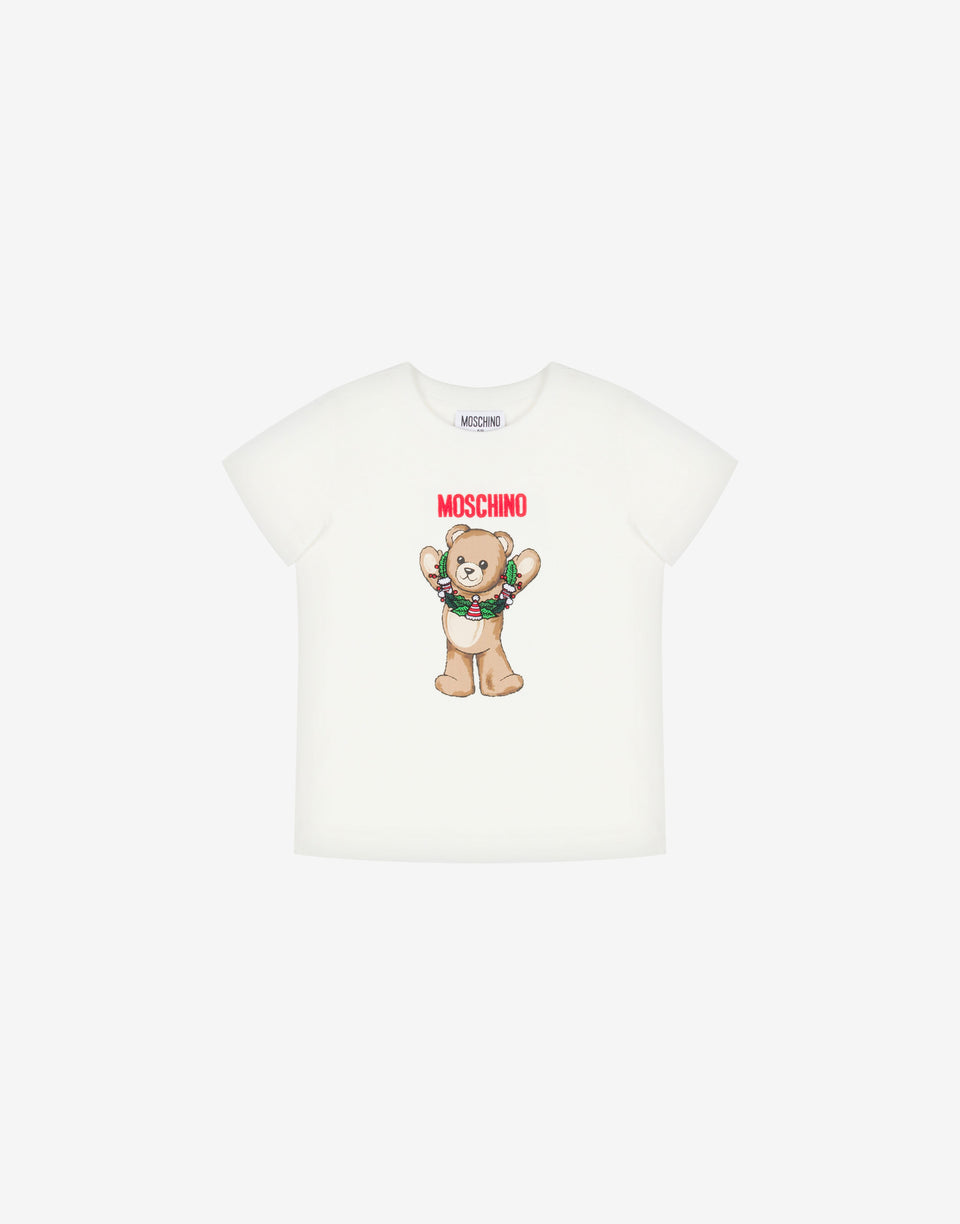 T-shirt Moschino Teddy Bear em camisola de algodão Blanco Moschino 0