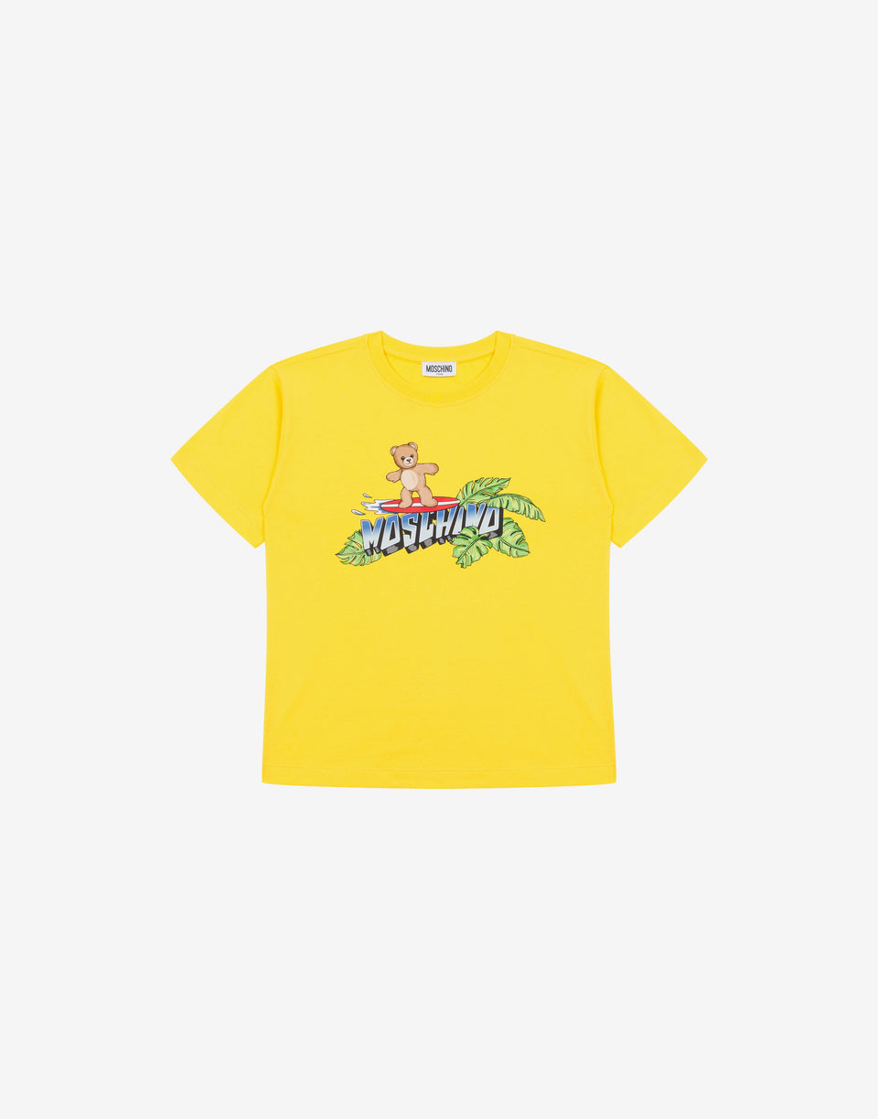 T-shirt en jersey de coton Moschino Teddy Bear Jaune Moschino 0