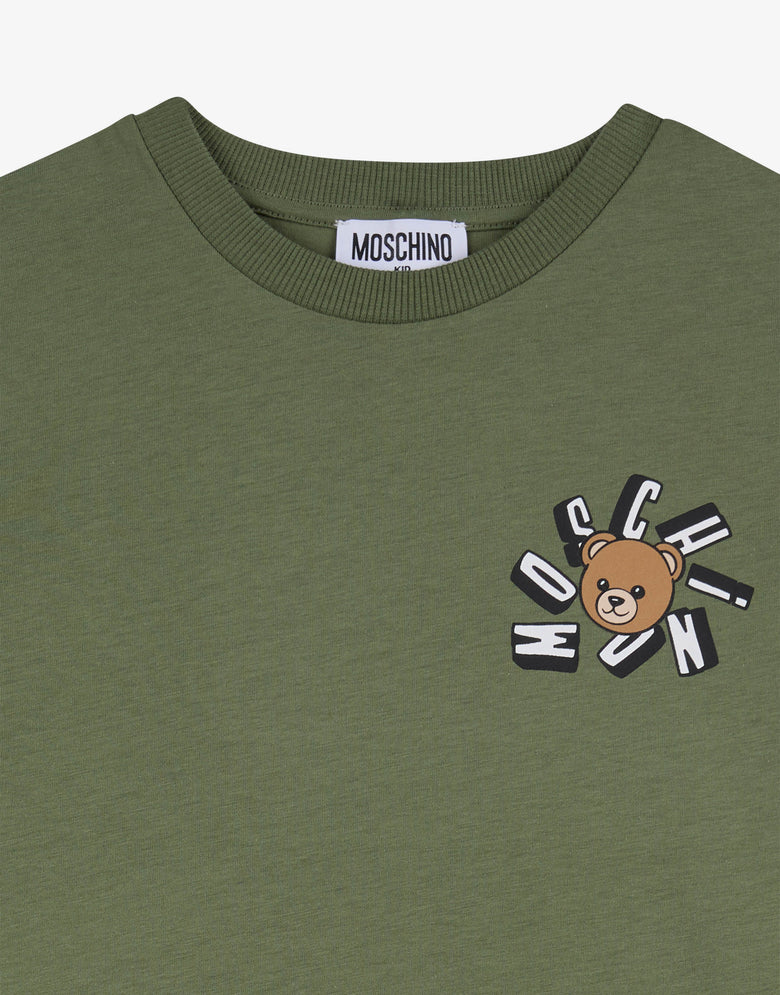 Moschino Teddy Bear 棉质针织T恤 橄榄绿 Moschino 2