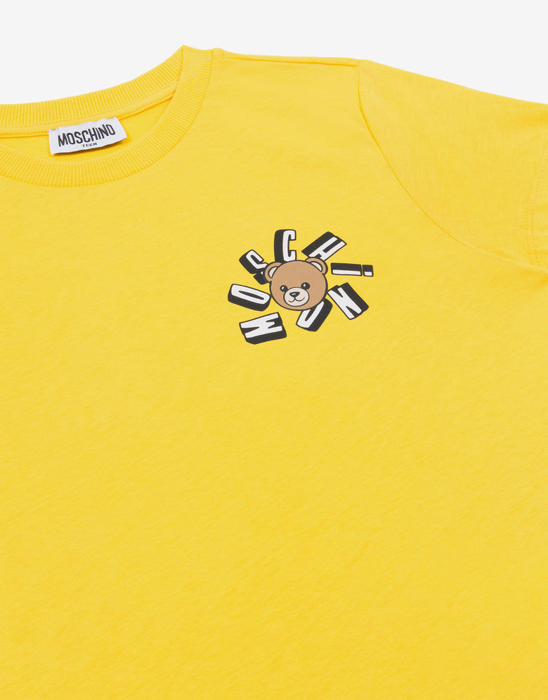 T-Shirt aus Baumwolljersey Moschino Teddy Bear Gelb Moschino 2